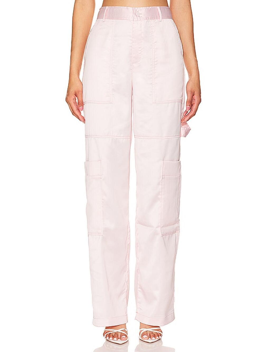 Bubish Satin Pink Lara Cargo Pants Size 4 NWT